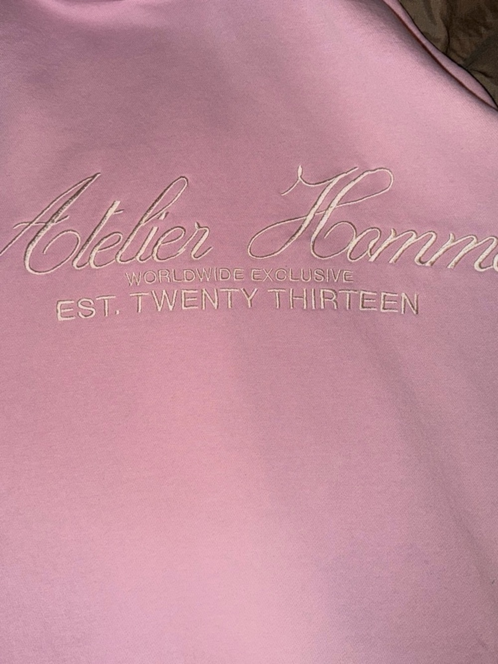 Atelier Homme Pink Crewneck Sweater - Embroidered Logo